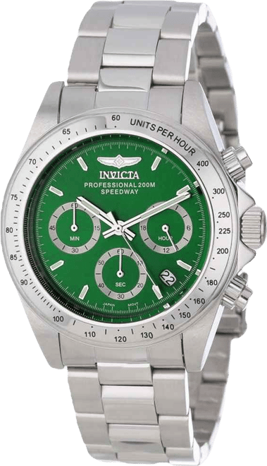 Men's 14384 Speedway Quartz Chronograph Green Dial Watch