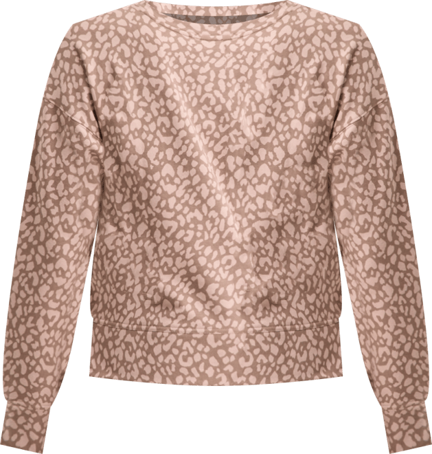 Women's Relaxed Animal-Print Fleece Sweatshirt, Macy's Exclusive