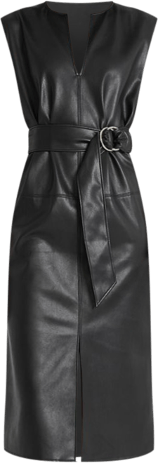Luxely Oversized Faux Leather Midi Dress | Bloomingdale's Women