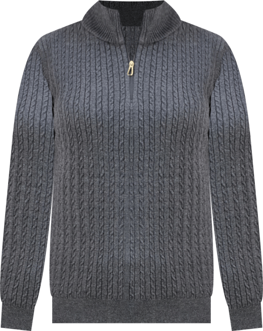 Women's Cotton Mock-Neck Sweater, Online Only