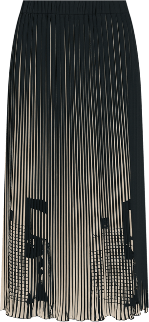 Women's Newspaper texture midi skirt