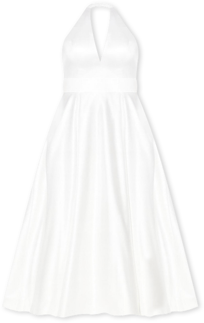 Women's Halter Satin Wedding Dress