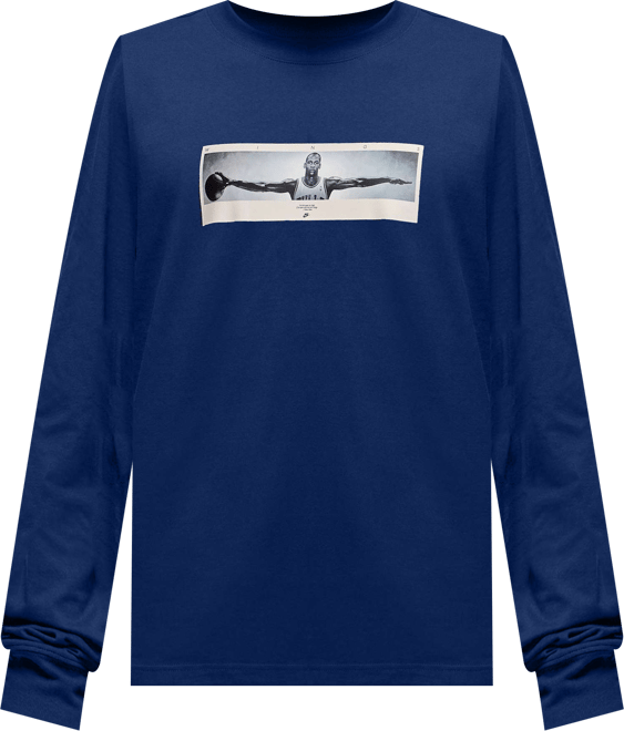 Jordan Playera de cuello redondo de manga larga para hombre