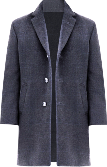 Men's Modern-Fit Wool-Blend Overcoat