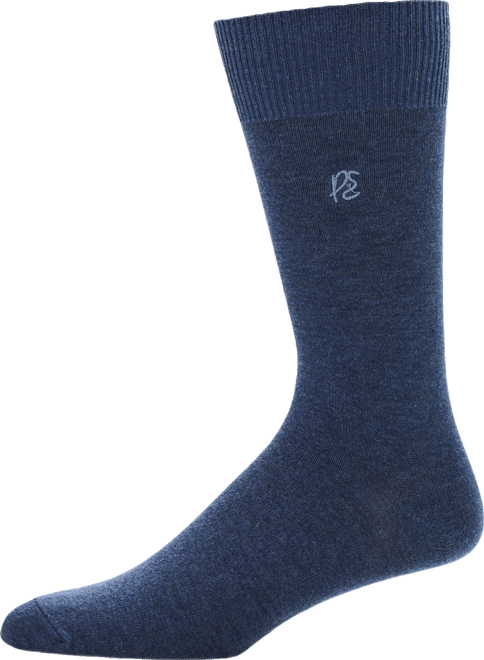 Men's Portfolio Flat Knit Logo Dress Socks