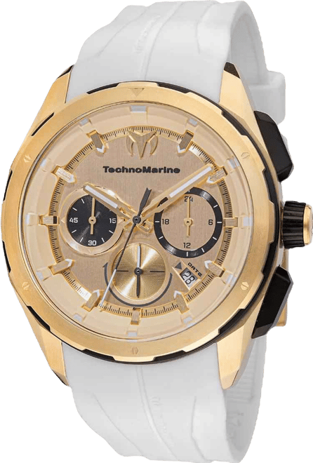 Men's Tm-318101 Ocean Quartz Chronograph Gold Dial Watch