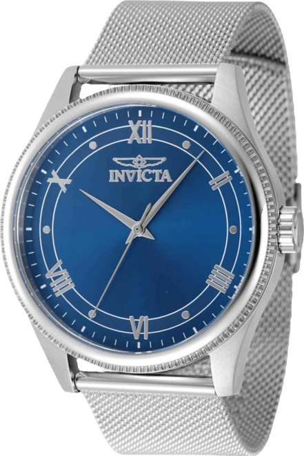 Men's 48478 Celestial Quartz 3 Hand Blue Dial Watch