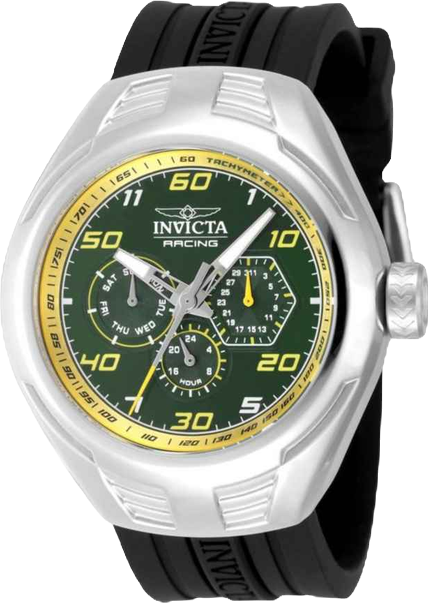 Men's 47728  Racing Quartz Chronograph Green, Yellow Dial Watch
