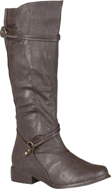 Women's Harley Extra Wide Calf Rouched Knee High Boots