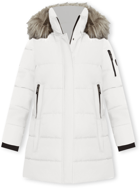 Women's Faux-Fur-Trim Hooded Puffer Coat