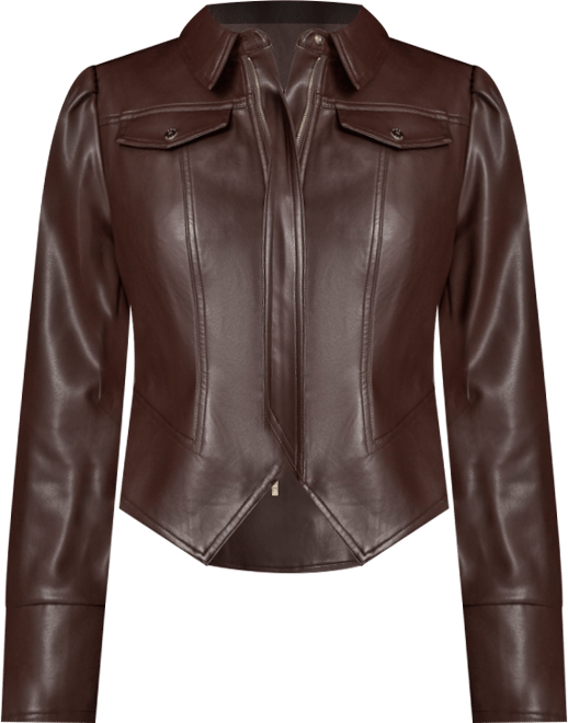 Women's Seamed Notch Hem Long Sleeve Jacket