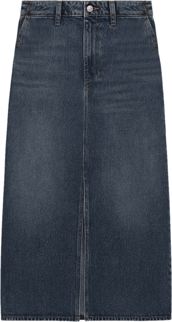 Women's Denim Maxi Carpenter Skirt