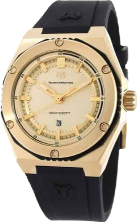 Women's Tm-416055 Coral Quartz Gold Dial Watch
