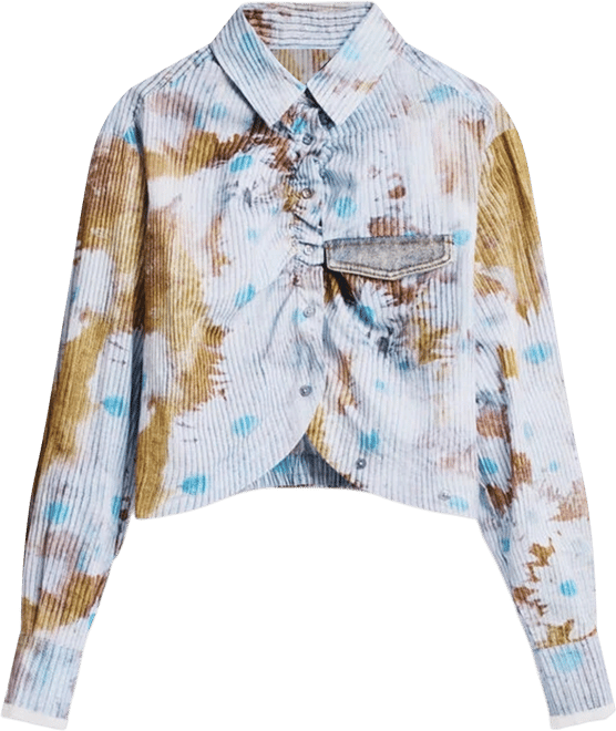 Women's Striped shirt with flowers