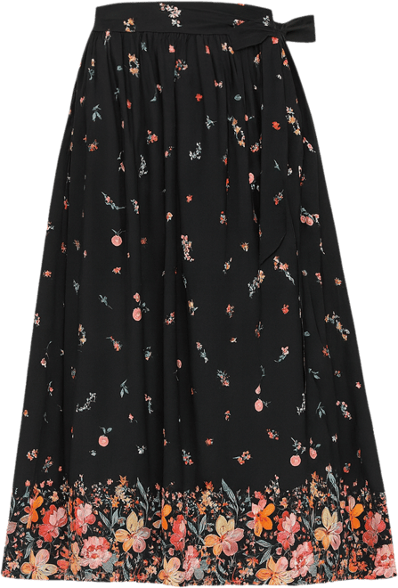 Women's Shadow Blossom Floral Maxi Skirt