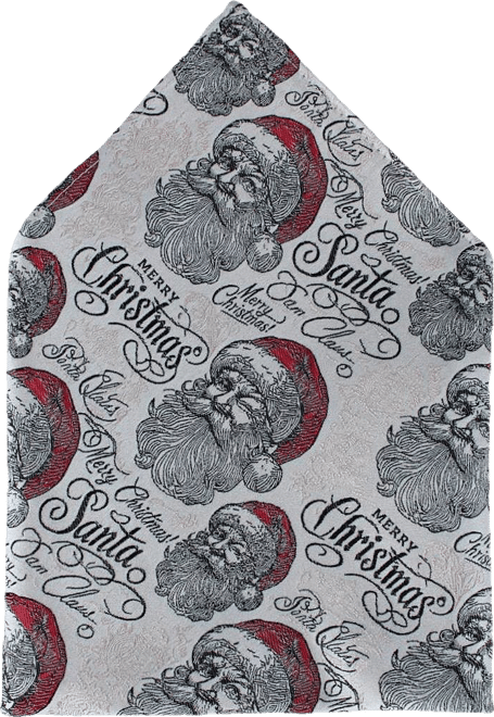 Men's Santa Claus Is Watching Silk 12x12 Pocket Square