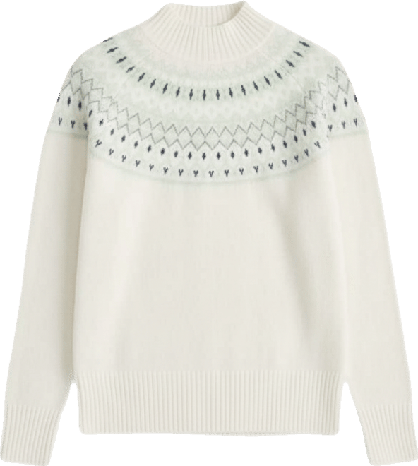 Women's Mock-Neck Fair Isle Sweater, Macy's Exclusive