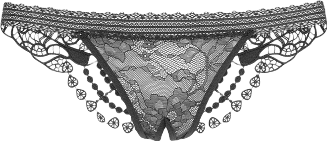 Women's Embroidered Lace Thong