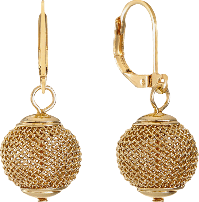 Monet® Gold-Tone Mesh Ball Drop Earrings, Color: Gold Tone - JCPenney