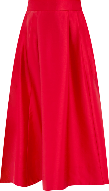 Red Dupioni Kendall Skirt