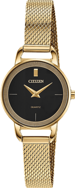 Citizen Quartz Womens Gold Tone Stainless Steel Bracelet Watch