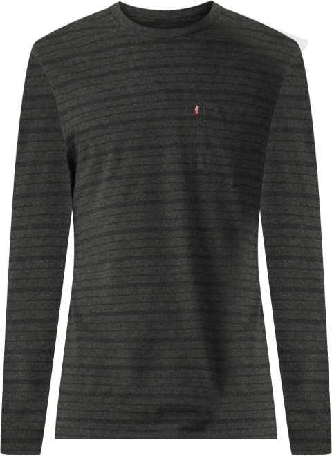 Men's Long Sleeve Crewneck Pocket T-Shirt