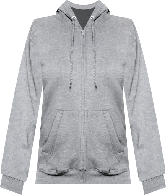 Women's Fleece-Lined Loose-Fit Full-Zip Sweater Hoodie