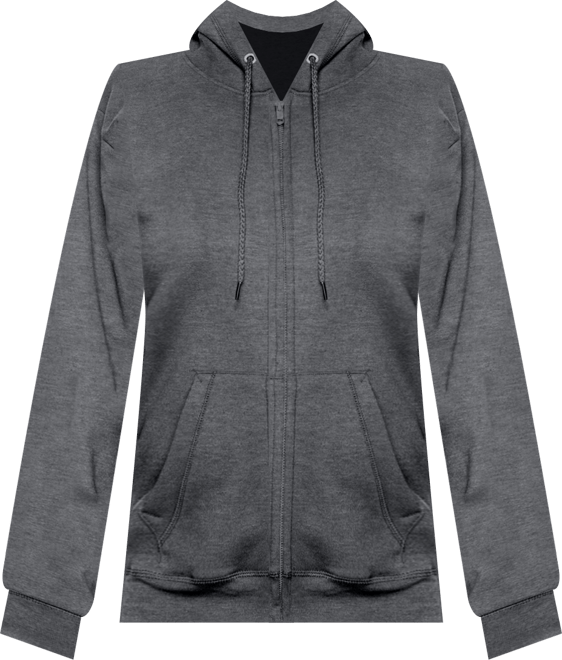 Women's Fleece-Lined Loose-Fit Full-Zip Sweater Hoodie