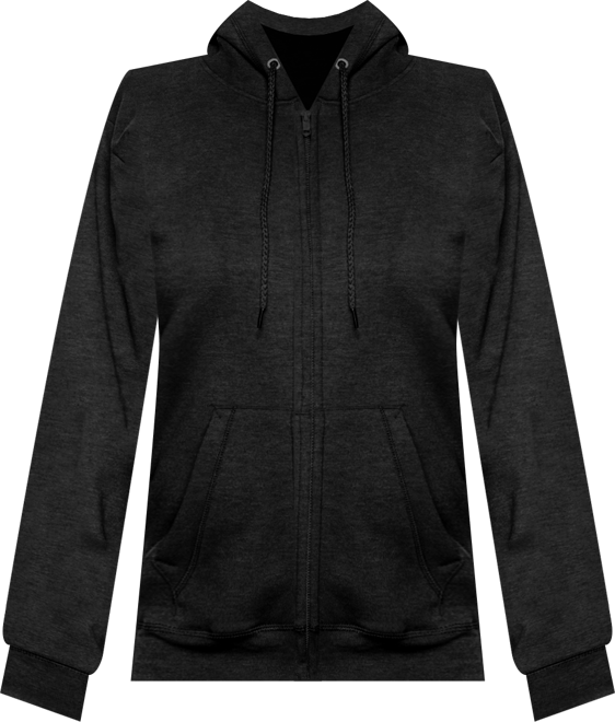 Women's Fleece-Lined Loose-Fit Full-Zip Sweater Hoodie