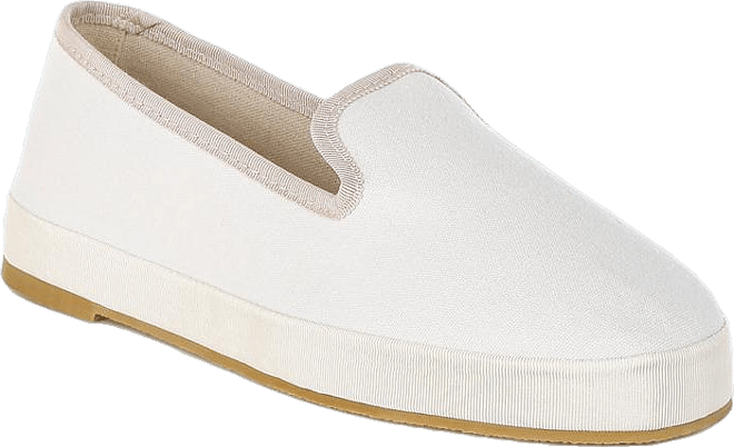 Moshka Round Toe Canvas Slip-On Loafers Women