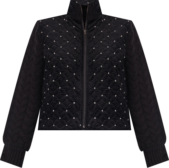 Women's Quilted Velvet Long Sleeve Jacket