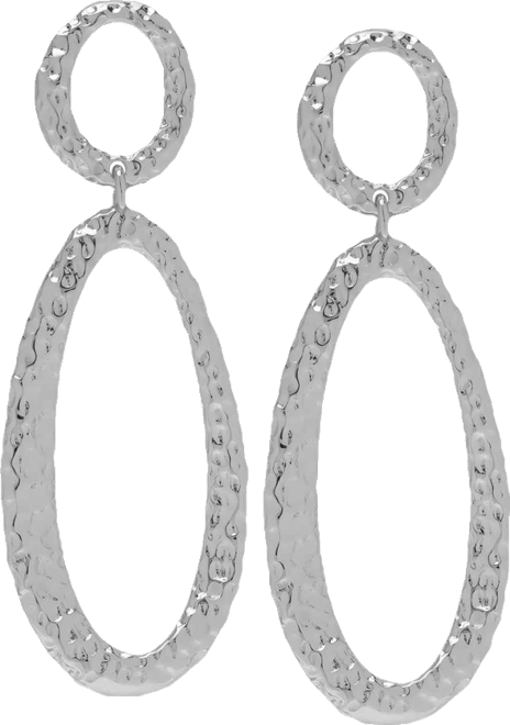 Women's Oval Drop Stud Earrings