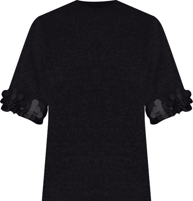 Women's Mock Neck Short Sleeve Sweater