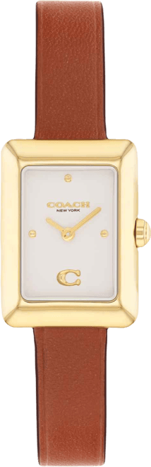 Women's Mara Saddle Leather Strap Watch, 19 x 26mm