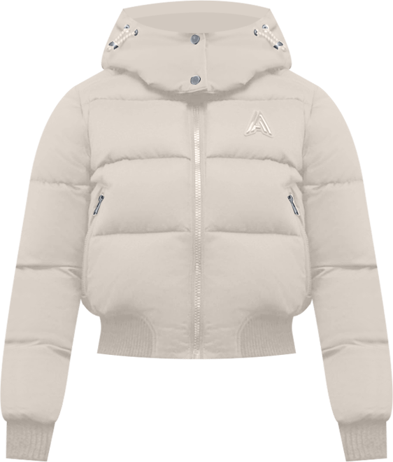 Women's Pariset Cropped Puffer Bomber with Detachable Sleeves