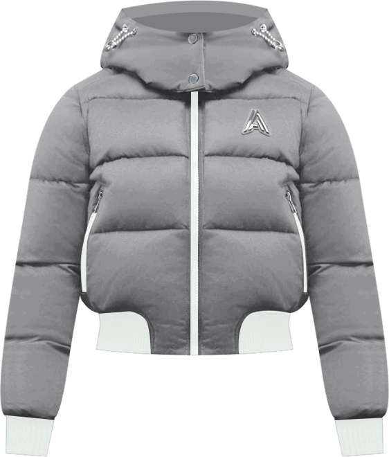 Women's Pariset Cropped Puffer Bomber with Detachable Sleeves