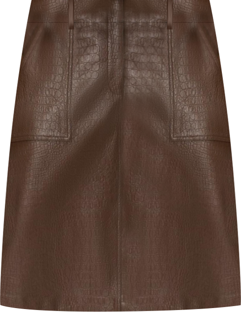 Women's Faux Croc A-Line Skirt