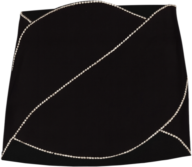 Women's Abstract Rhinestone Mini Skort