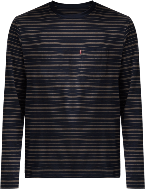 Men's Long Sleeve Crewneck Pocket T-Shirt