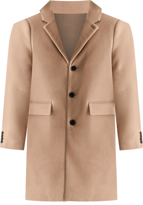Men's Removable Hood Notch-Lapel Coat
