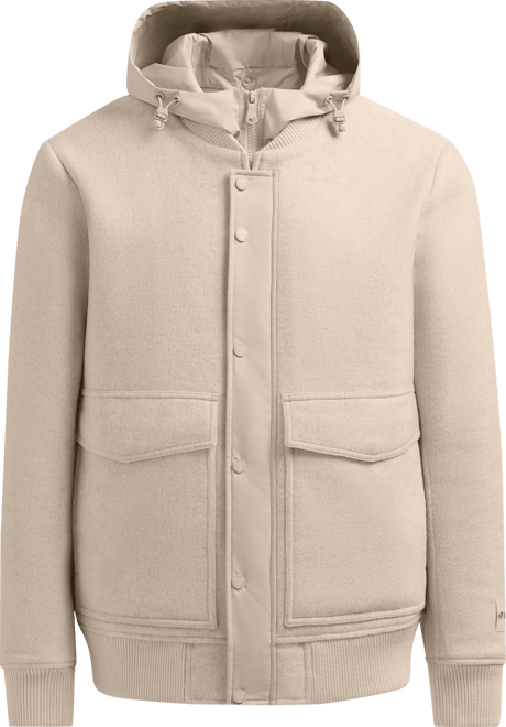 Men's Men s Hader Wool Blend Bomber Jacket with Removable Hooded Bib