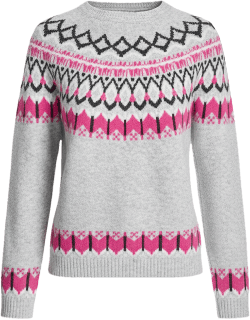 Women's Fair Isle Crewneck Raglan Sweater