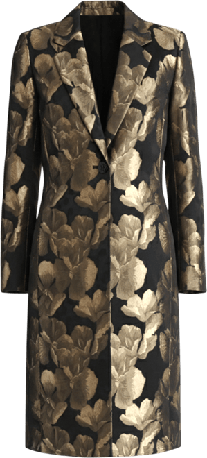 Women's Metallic Textured Coat,Regular and Petite Sizes