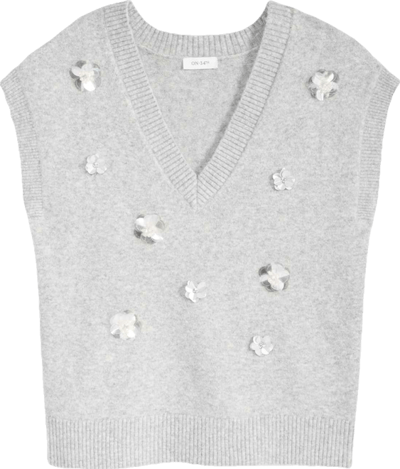 Women's Embellished Sweater Vest, Macy's Exclusive