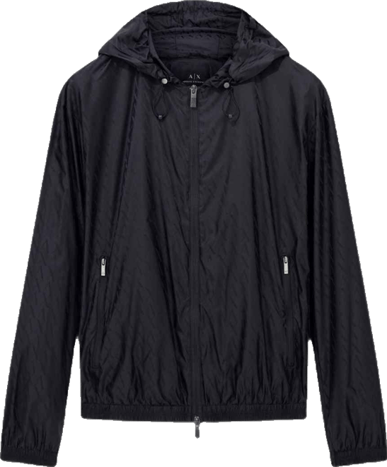 Men's Jacquard Allover Logo Windbreaker Jacket