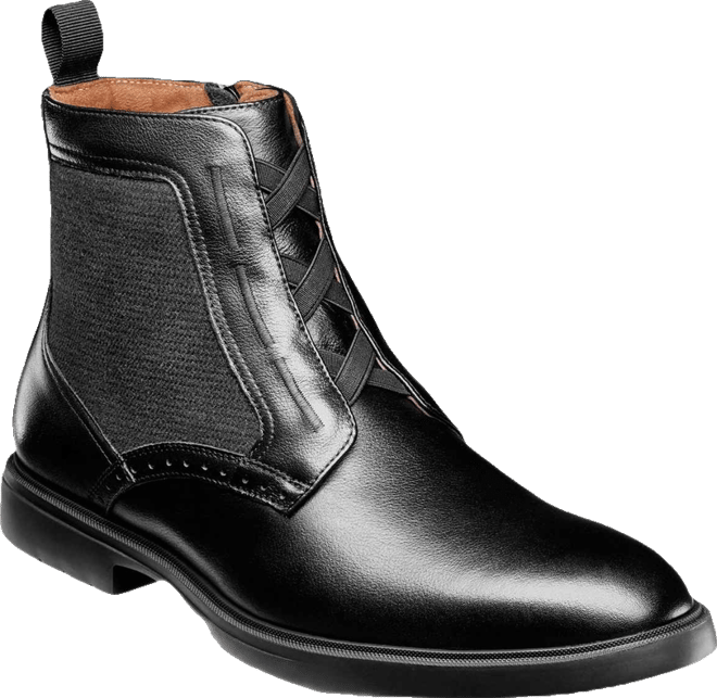 Men's Thompson Elastic Lace Round Toe Boots
