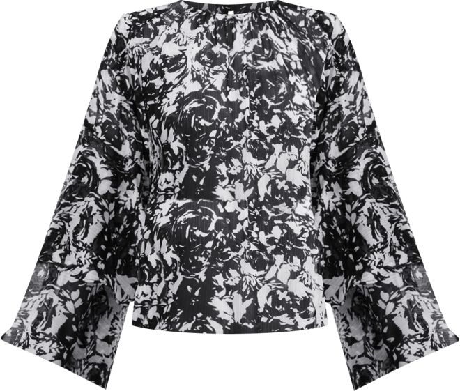 I.n.c. International Concepts Women's Printed Ruffled Top, Macy's Exclusive