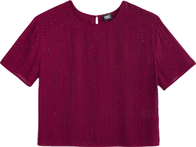 Women's Embellished Short-Sleeve Top, Macy's Exclusive