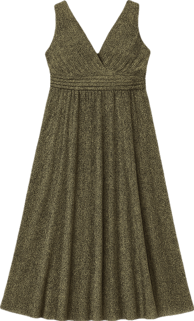 Plus Size Sleeveless Animal Crinkle Long Dress