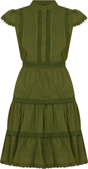 by  Papell Women's Crewneck Trimmed Short Dress